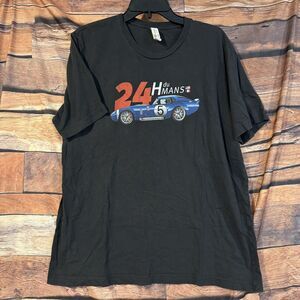24 H du MANS Le Mans Auto Racing T-Shirt XL Shelby Cobra Daytona Coupe Black